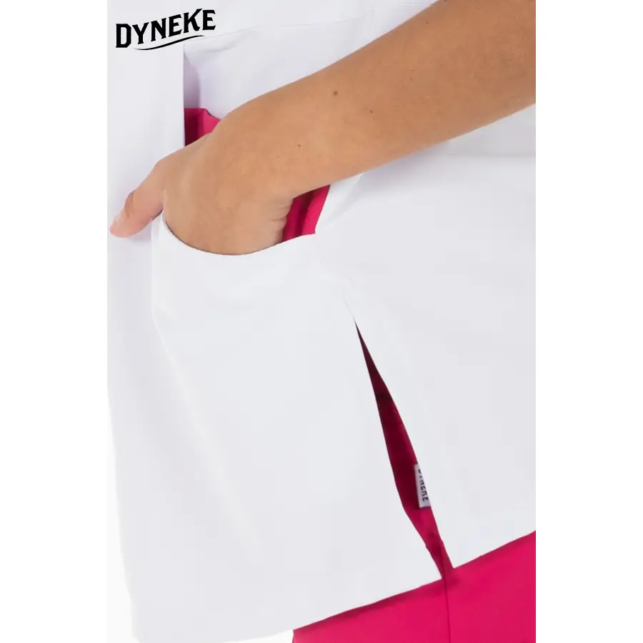 Chaqueta Dyneke 8209572 mujer microfibra contraste fucsia 5 Chaqueta srta. microfibra contraste fucsia Dyneke 8209572: detalle del bolsillo lateral y abertura.