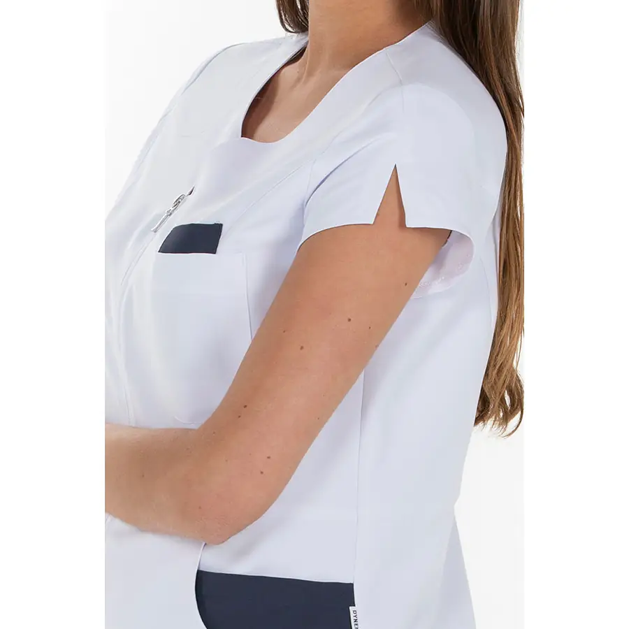 Chaqueta Dyneke 8209583 mujer microfibra contraste azul 3 Chaqueta srta. microfibra contraste azul Dyneke 8209583: detalle de la abertura de manga.