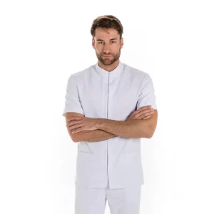 Chaqueta hombre microfibra tirilla m/c Dyneke 8212570: vista frontal con modelo.