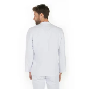Chaqueta hombre microfibra corchetes m/l Dyneke 8213570: vista trasera con modelo.