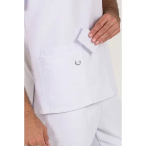 Casaca cbro.microfibra blanco Dyneke 8256570: detalle del bolsillo delantero con tarjeta.