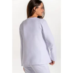 Chaqueta presillas m/ blanca Dyneke 8258570: vista trasera con modelo.