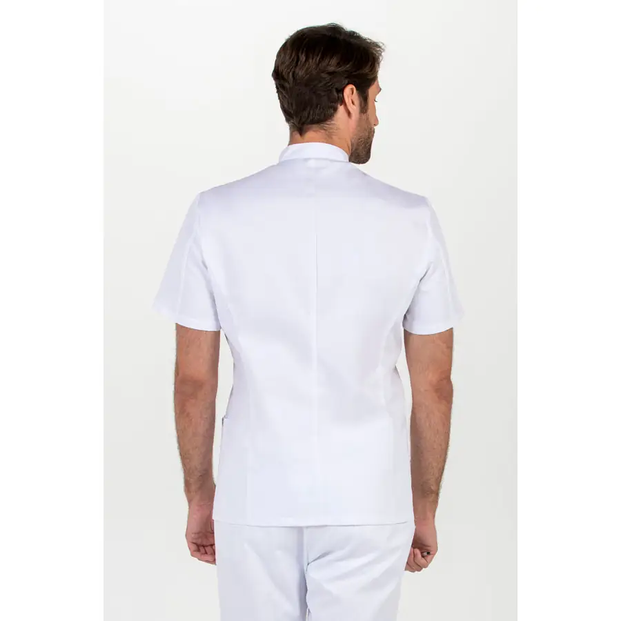 Chaqueta Dyneke 8262794 hombre cremallera manga corta 3 Chaqueta hombre cremallera contraste azul m/c Dyneke 8262794: vista trasera con modelo.