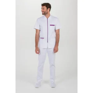Chaqueta hombre cremallera contraste morado m/c Dyneke 8262859: vista de cuerpo entero con modelo.