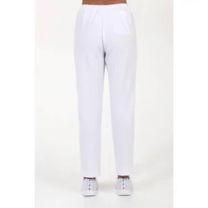Pantalón blanco punto pique Dyneke 8268783: vista trasera del pantalón con modelo.