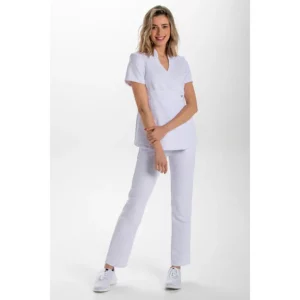 Chaqueta pekin blanco vivos raso Dyneke 8299570: vista de conjunto con modelo.