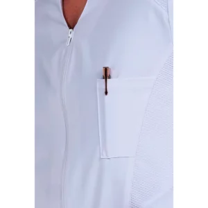 Chaqueta hombre elástica rejilla m/l Dyneke 8333412: detalle del cuello y bolsillo.