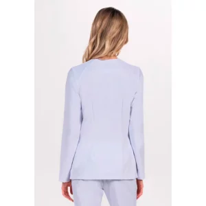 Chaqueta mujer elástica rejilla m/l Dyneke 8334412: vista trasera con modelo.