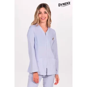 Chaqueta mujer elástica rejilla m/l Dyneke 8334412: vista frontal con modelo.