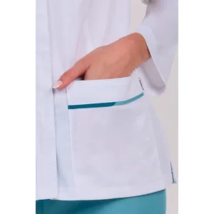 Chaqueta mujer doble vivo aguamarina cremallera m/l Dyneke 8338884: detalle del bolsillo.