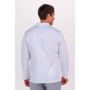 Chaqueta hombre doble vivo gris cremallera m/l Dyneke 8339797: vista trasera con modelo.