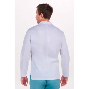 Chaqueta hombre doble vivo aguamarina cremallera m/l Dyneke 8339884: vista trasera con modelo.