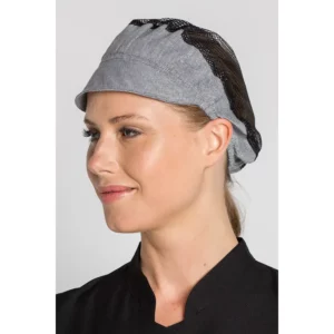 Gorro visera gris Dyneke 8408844: vista lateral del gorro con modelo.