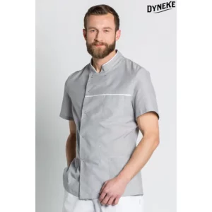 Chaqueta caballero comercio gris Dyneke 8445844: vista frontal con modelo.