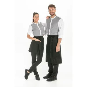 Camisa mujer manga corta combinado gris Dyneke 8452844: vista de conjunto con dos modelos.