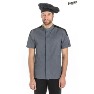Chaquetilla hombre denim gris Dyneke 8453457: vista frontal con modelo.