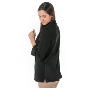 Chaquetilla negra PREMIUM mujer Dyneke 8454111: vista lateral con modelo.