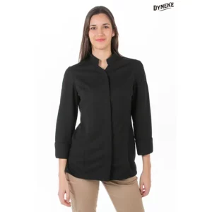 Chaquetilla negra PREMIUM mujer Dyneke 8454111: vista frontal con modelo.