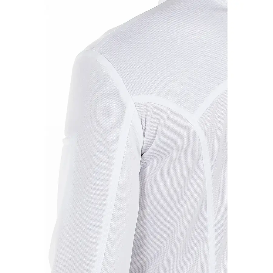 Chaquetilla Dyneke 8455112 Premium de hombre 3 Chaquetilla blanca PREMIUM mujer Dyneke 8454112: detalle de la espalda y manga.