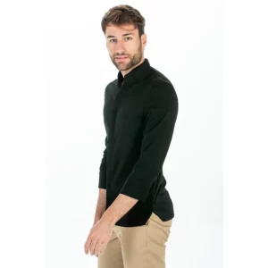 Chaquetilla negra PREMIUM hombre Dyneke 8455111: vista lateral con modelo.