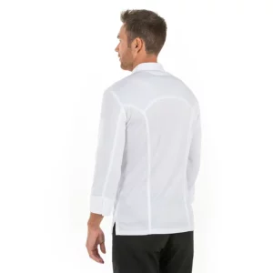 Chaquetilla blanca PREMIUM hombre Dyneke 8455112: vista trasera con modelo.