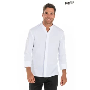 Chaquetilla blanca PREMIUM hombre Dyneke 8455112: vista frontal con modelo.