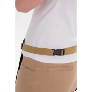 Delantal bandolera multibolsillos tejano Dyneke 8491775: detalle del cierre trasero.