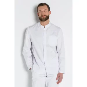 Chaqueta blanca caballero M/L Dyneke 8514700: vista frontal con modelo.