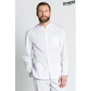 Chaqueta blanca caballero M/L Dyneke 8514700: vista frontal con modelo.
