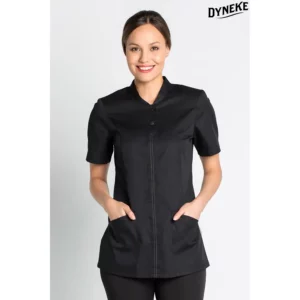 Chaqueta señorita negra M/C Dyneke 8517701: vista frontal con modelo.