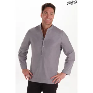 Camisa hombre "arenasmar" gris Dyneke 8534844: vista frontal con modelo.