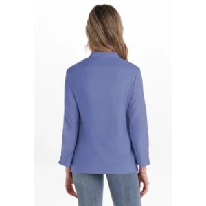 Camisa mujer "arenasmar" azul Dyneke 8535818: vista trasera con modelo.