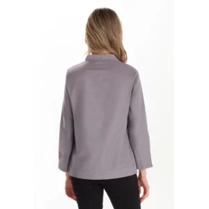 Camisa mujer "arenasmar" gris Dyneke 8535844: vista trasera con modelo.