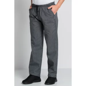 Pantalón chef con bolsillos Dyneke 8540635: vista de tres cuartos del pantalón con modelo.