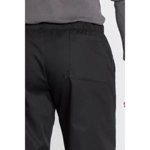 Pantalón cocinero negro 8540 Dyneke 8540701: detalle de la cintura trasera.
