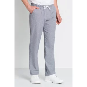 Pantalon cocinero 8540 Dyneke 8540741: vista de tres cuartos del pantalón con modelo.
