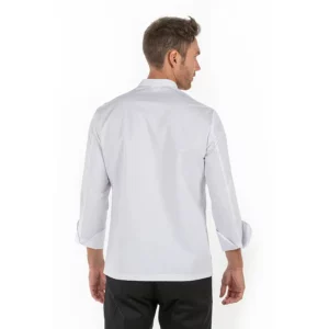 Chaqueta de cocina hombre Dyneke 8547900: vista trasera con modelo.