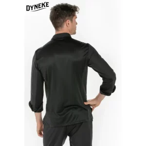 Chaq.caballero cocina microfibra negra Dyneke 8583578: vista trasera con modelo.