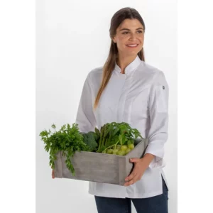 Chaq.mujer cocina microfibra Dyneke 8593579: vista frontal con modelo.