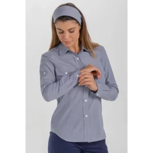 Camisa srta. bolsillo pecho m/l Dyneke 8596400: vista frontal con modelo.