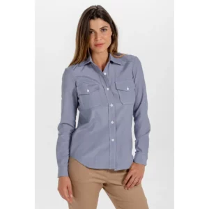Camisa srta. bolsillo pecho m/l Dyneke 8596400: vista frontal con modelo.