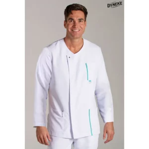Chaqueta hombre m/l blanca tapeta Dyneke 8802570: vista frontal con modelo.