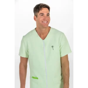 Chaqueta hombre m/c verde Dyneke 8808489: vista frontal con modelo.