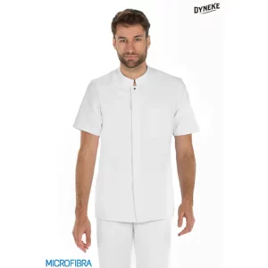 Chaqueta microfibra cbro. m/c corchetes Dyneke 8815570: vista frontal con modelo.