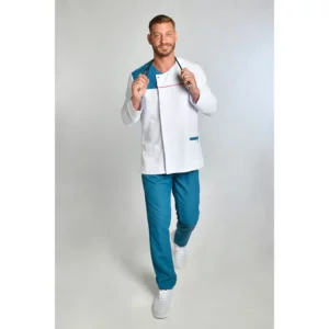 Chaqueta microfibra cbro. m/l contraste azul y fucsia Dyneke 8818485: vista de conjunto con modelo.