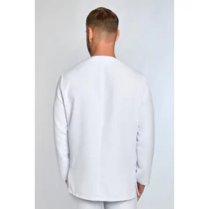 Chaqueta microfibra cbro. m/l blanca Dyneke 8818570: vista trasera con modelo.