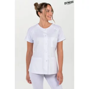 Chaqueta mujer m/c ranglan pespunte Dyneke 8820700: vista frontal con modelo.