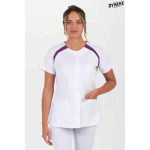 Chaqueta mujer m/c ranglan pespunte lila Dyneke 8820859: vista frontal con modelo.
