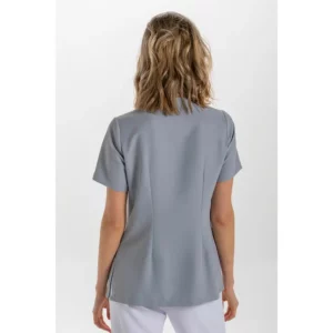 Chaqueta sra.gris tapeta blanca Dyneke 8821491: vista trasera con modelo.