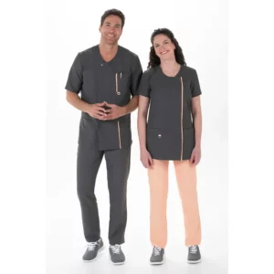 Chaqueta sra.gris tapeta melocotón Dyneke 8821584: vista de conjunto con dos modelos.